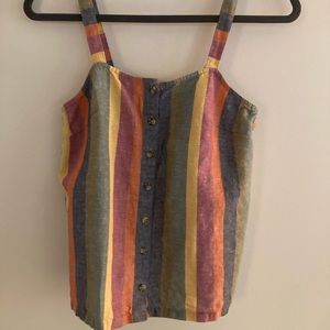 Madewell Striped Button Front Cami